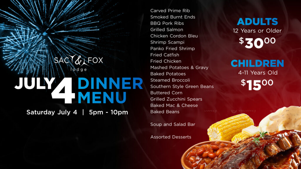 July 4th Menu